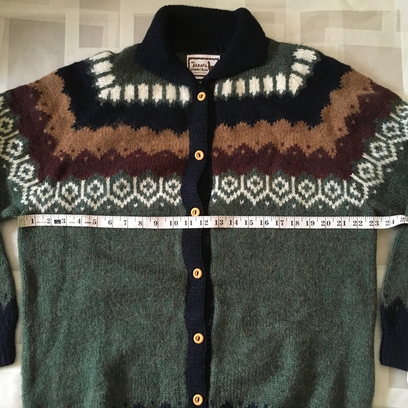 EUC Alpaca Connection Button Up Cardigan Sweater Fair Isles. - Picture 3 of 4